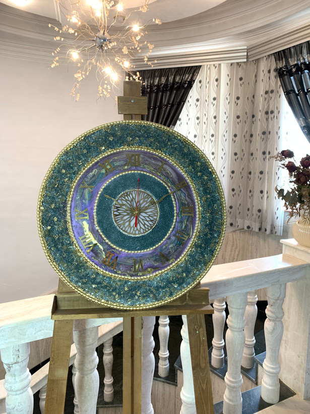 ساعت رزینی دیواری دست ساز برا دکوراسیون داخلی