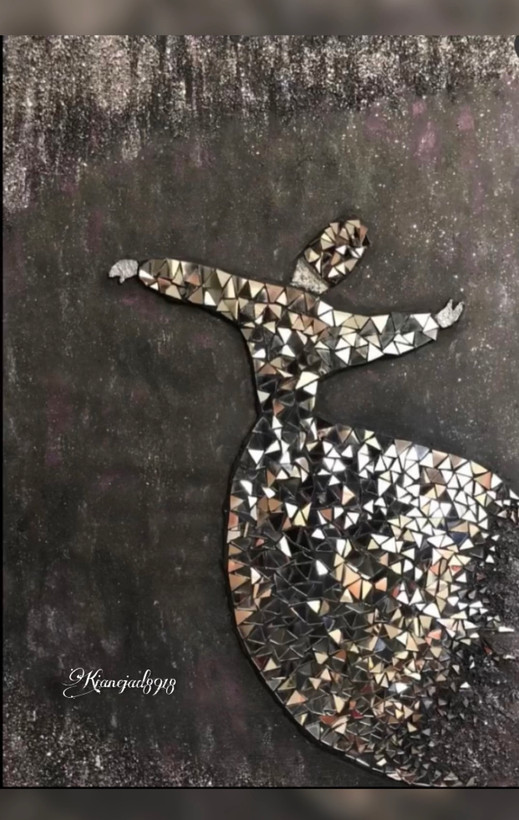 تابلو آینهکاری دستساز \| اثر هنری دکوراتیو و خاص
